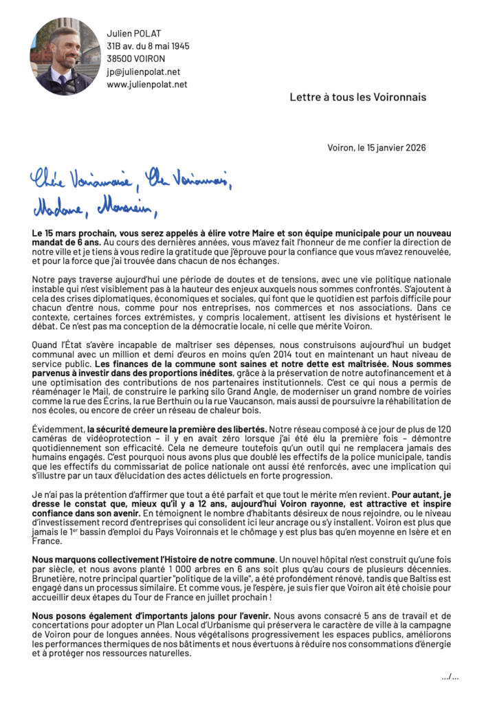 Accueil Lettre aux Voironnais